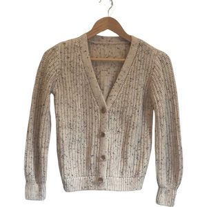 Super cute Beige cardigan with color sprinkled throughout